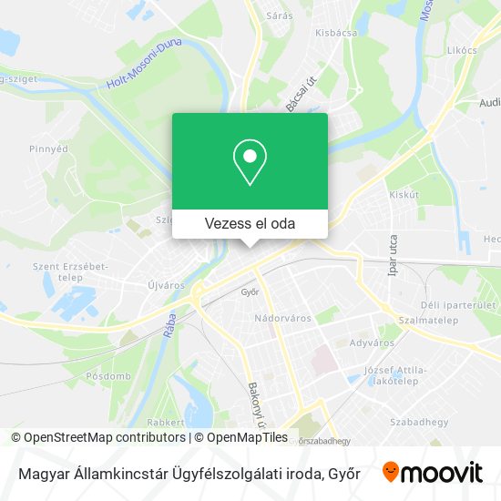 Magyar Államkincstár Ügyfélszolgálati iroda térkép