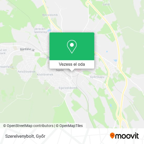 Szerelvenybolt térkép
