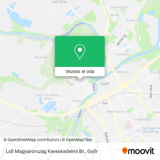 Lidl Magyarország Kereskedelmi Bt. térkép