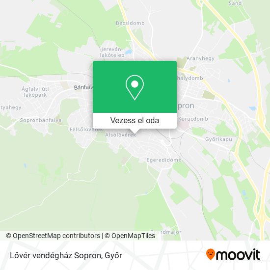 Lővér vendégház Sopron térkép