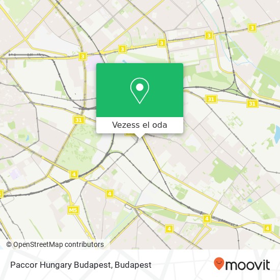Paccor Hungary Budapest térkép