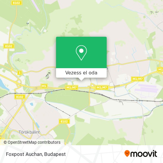 Foxpost Auchan térkép