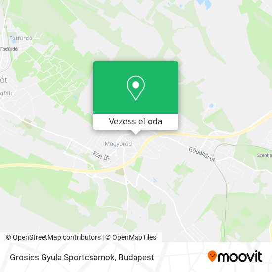 Grosics Gyula Sportcsarnok térkép