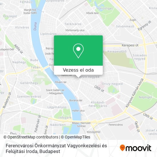 Ferencvárosi Önkormányzat Vagyonkezelési és Felújítási Iroda térkép