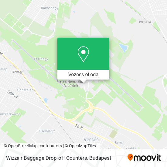 Wizzair Baggage Drop-off Counters térkép