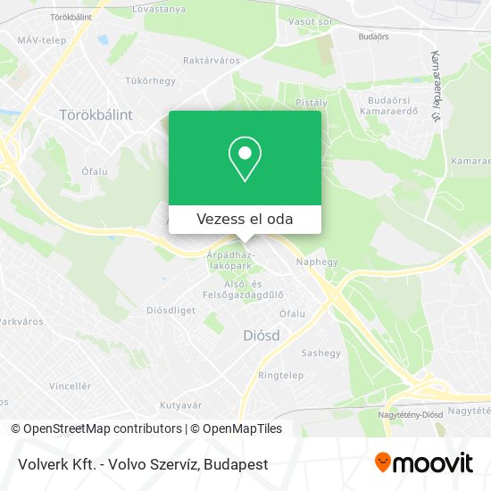 Volverk Kft. - Volvo Szervíz térkép
