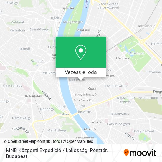 MNB Központi Expedíció / Lakossági Pénztár térkép