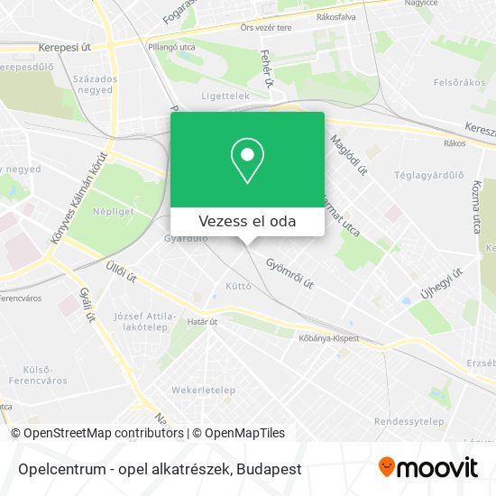 Opelcentrum - opel alkatrészek térkép