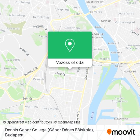 Dennis Gabor College (Gábor Dénes Főiskola) térkép