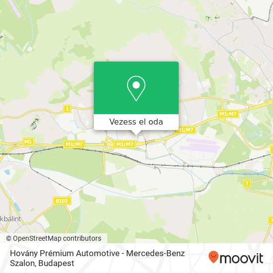 Hovány Prémium Automotive - Mercedes-Benz Szalon térkép