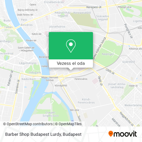Barber Shop Budapest Lurdy térkép