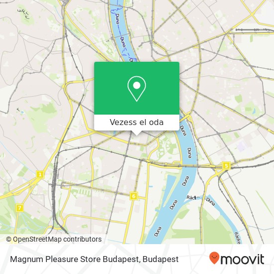 Magnum Pleasure Store Budapest térkép