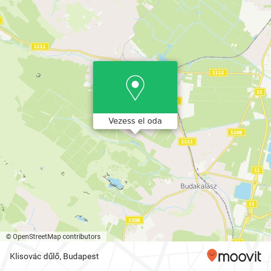 Klisovác dűlő térkép