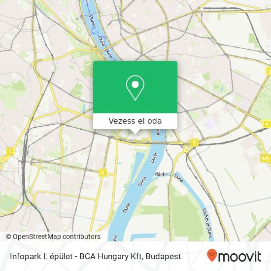 Infopark I. épület - BCA Hungary Kft térkép