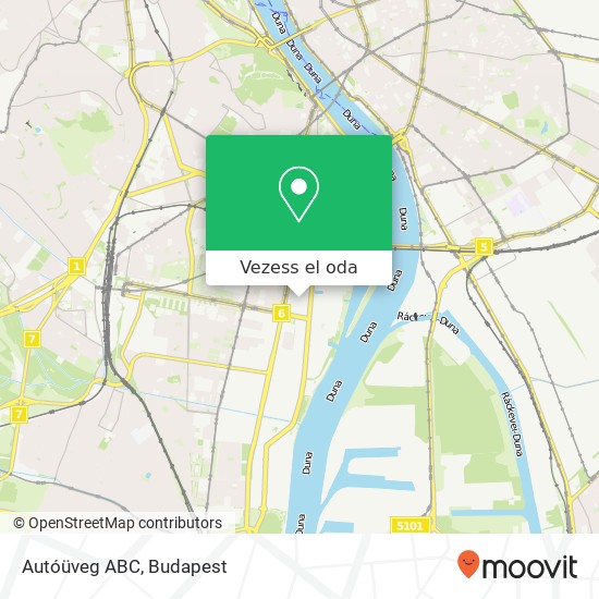 Autóüveg ABC térkép