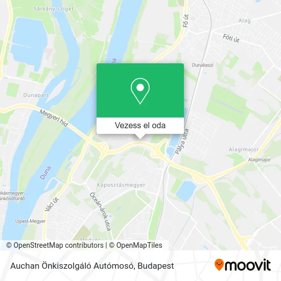 Auchan Önkiszolgáló Autómosó térkép