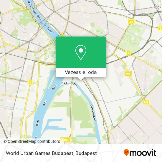 World Urban Games Budapest térkép