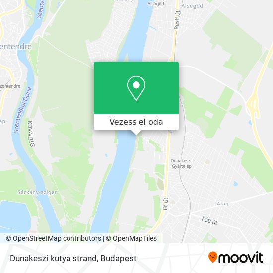 Dunakeszi kutya strand térkép