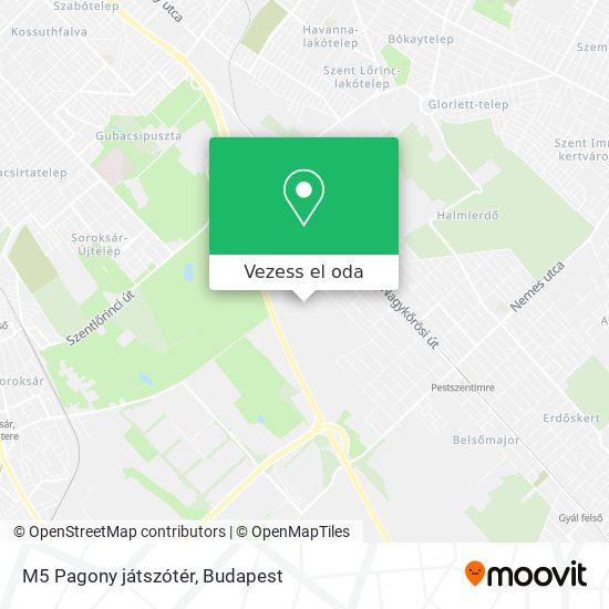 M5 Pagony játszótér térkép