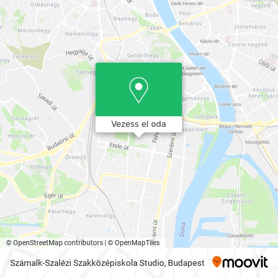 Számalk-Szalézi Szakközépiskola Studio térkép