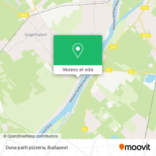 Duna-parti pizzéria térkép