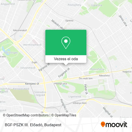 BGF-PSZK III. Előadó térkép
