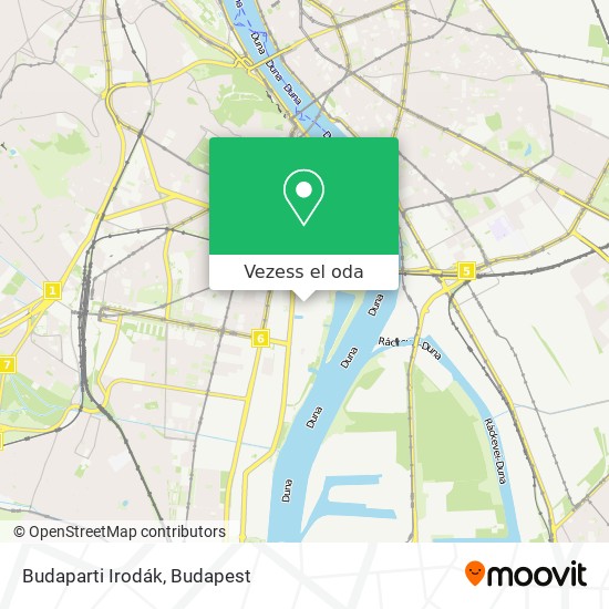 Budaparti Irodák térkép