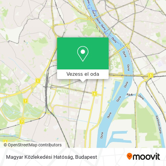 Magyar Közlekedési Hatóság térkép