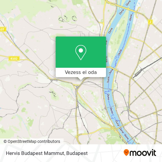 Hervis Budapest Mammut térkép