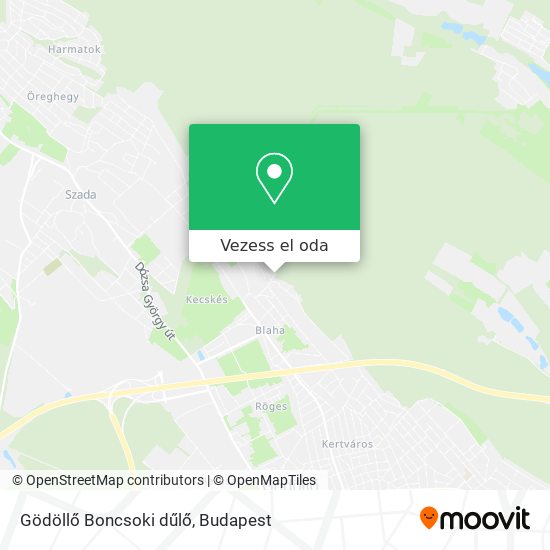 Gödöllő Boncsoki dűlő térkép