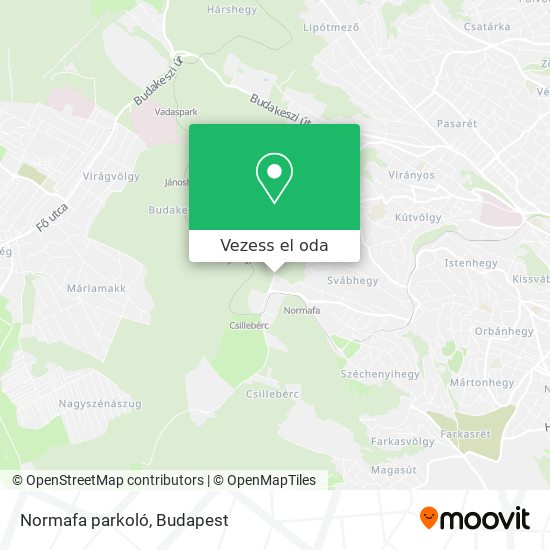 Normafa parkoló térkép