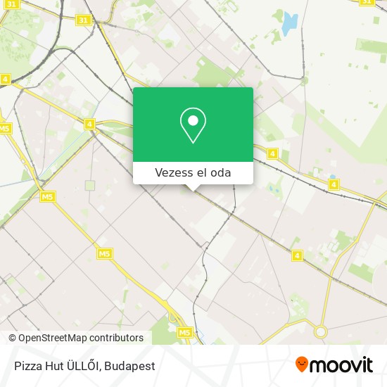 Pizza Hut ÜLLŐI térkép