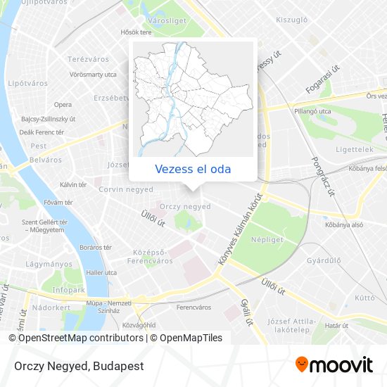 Orczy Negyed térkép