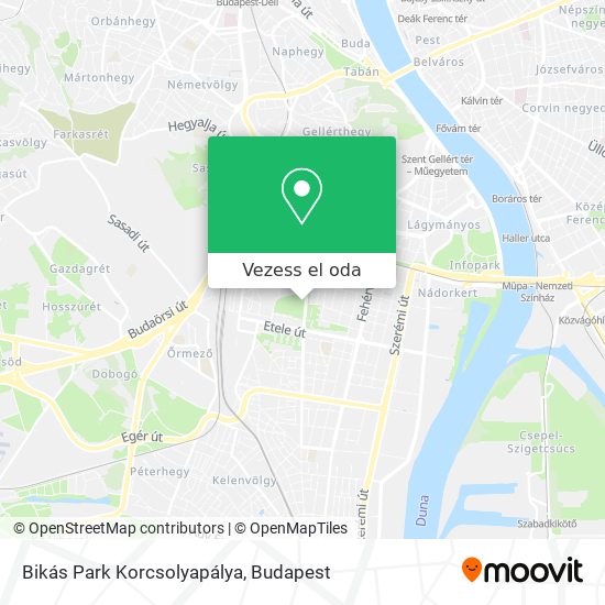 Bikás Park Korcsolyapálya térkép