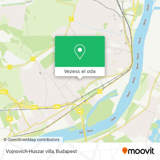 Vojnovich-Huszar villa térkép