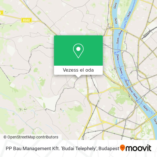 PP Bau Management Kft. 'Budai Telephely' térkép