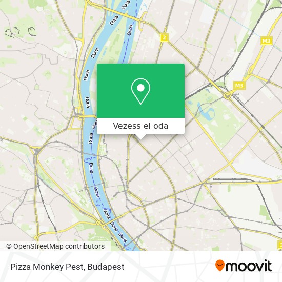 Pizza Monkey Pest térkép