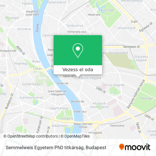 Semmelweis Egyetem PhD titkárság térkép