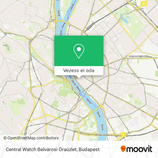 Central Watch Belvárosi Óraüzlet térkép
