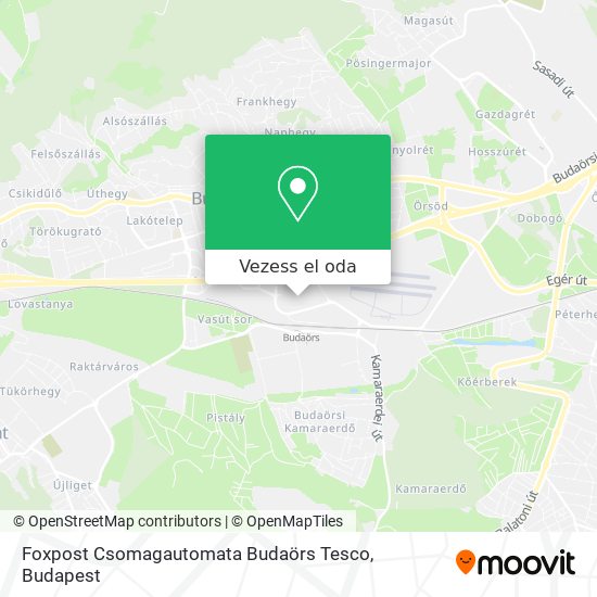 Foxpost Csomagautomata Budaörs Tesco térkép