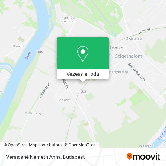 Versicsné Németh Anna térkép