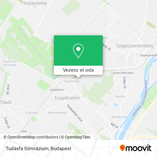 Tudásfa Gimnázium térkép