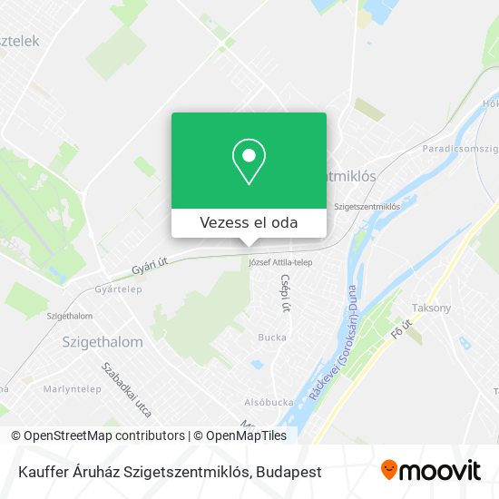 Kauffer Áruház Szigetszentmiklós térkép