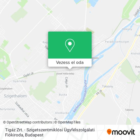 Tigáz Zrt. - Szigetszentmiklósi Ügyfélszolgálati Fiókiroda térkép
