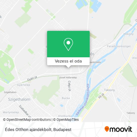 Édes Otthon ajándékbolt térkép