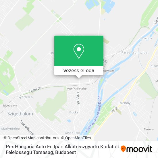 Pex Hungaria Auto Es Ipari Alkatreszgyarto Korlatolt Felelossegu Tarsasag térkép