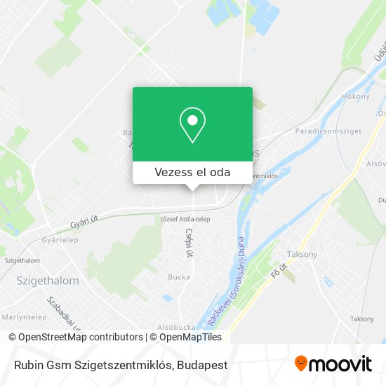 Rubin Gsm Szigetszentmiklós térkép