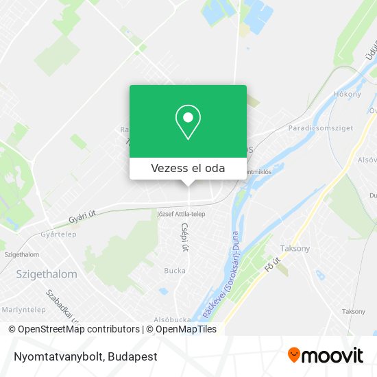 Nyomtatvanybolt térkép