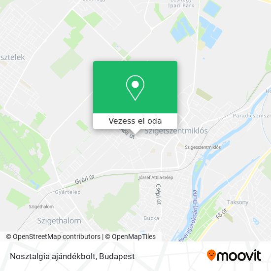 Nosztalgia ajándékbolt térkép