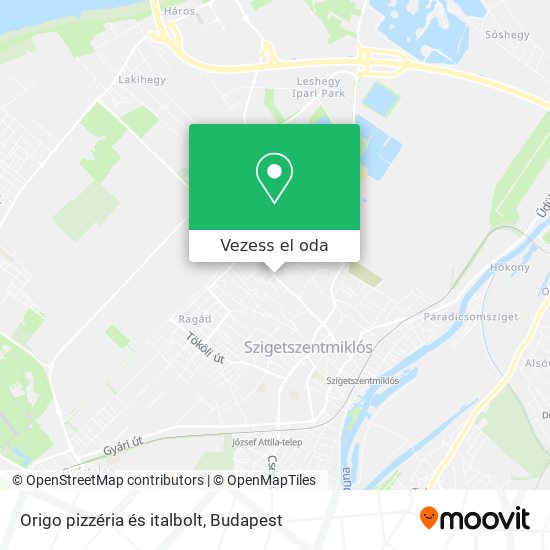 Origo pizzéria és italbolt térkép